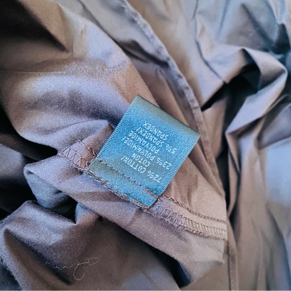 LAFAYETTE 148 Brown Button Down Shirt with Attached Belt Tie and Loops Size 2 - Picture 10 of 10